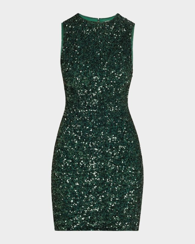 Coley Sequined Shift Mini Dress
